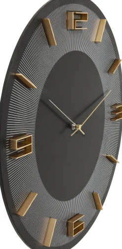 Zegar ścienny Leonardo Ø49 cm czarno-złoty