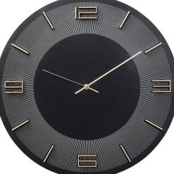 Zegar ścienny Leonardo Ø49 cm czarno-złoty
