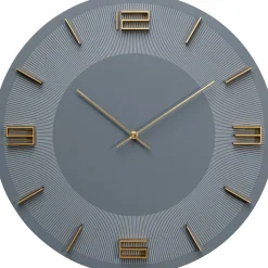 Zegar ścienny Leonardo Ø49 cm szaro-złoty