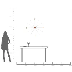Zegar ścienny Like Umbrella Ø100 cm różowe złoto