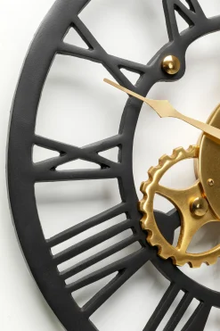 Zegar Clockwork 46x126 cm czarno-złoty