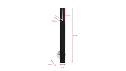 Zegar wiszący Pendulum 65 cm czarny