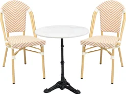 Zestaw ogrodowy French Bistro kremowy (3/part)