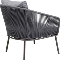Zestaw ogrodowy szary 4-set sofa, stolik i 2 fotele